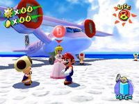 une photo d'Ã©cran de Super Mario Sunshine sur Nintendo Gamecube